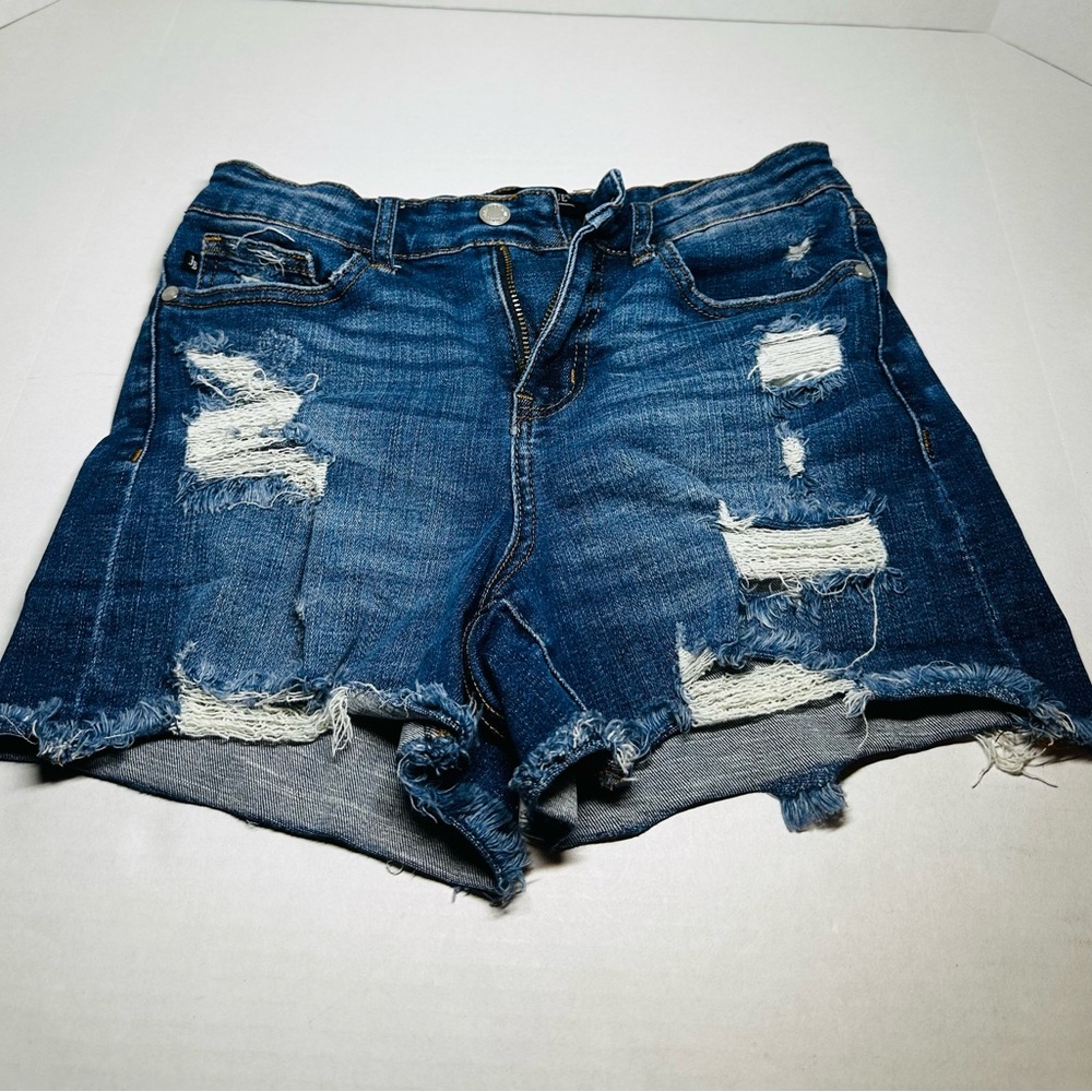 Judy Blue Distressed Denim Women Shorts size medium